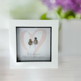 Mini Framed Pebble Art - 'Mother & Daughter love is forever..'