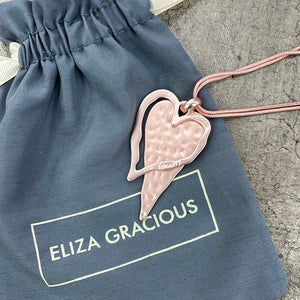 Eliza Gracious - Long Double Heart Necklace on Twin Snake Chain | 3 colours