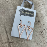Eliza Gracious - Outline Heart Dangly Earrings | 2 colours