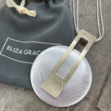 Eliza Gracious - Short Twin Snake Chain Necklace with Large Round Pendant