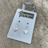 Eliza Gracious - Petit Heart Dropper Earrings | 2 colours