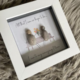 Mini Framed Pebble Art - 'All That I Am... Amazing Mum'