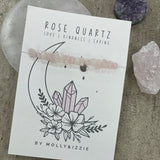 Crystal Chip Elasticated Bracelet - Rose Quartz  Love | Kindness | Caring