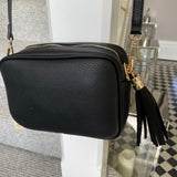Designer inspired Faux Leather Cross Body Bag with Tassel