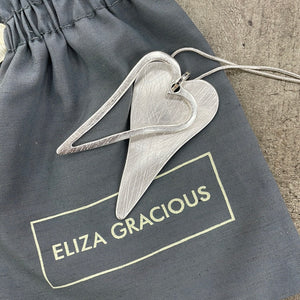 Eliza Gracious - Twin Heart Pendant Necklace in gold and silver