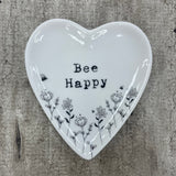 Ceramic Heart Trinket Dish - Bee Happy
