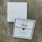 Life Charms the Thoughtful Jewellery Co. Just Because Bracelet Collection; Happy Birthday Auntie It's your Birthday! x in gift box (included)