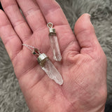 Crystal Point Pendant Necklace - Clear Quartz