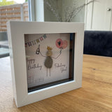 Mini Framed Pebble Art - 'Happy Birthday fabulous you!'