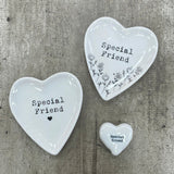 Ceramic Heart Floral Trinket Dish - Special Friend