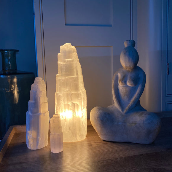 Crystal Selenite Lamps - 3 sizes