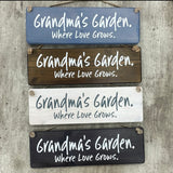 Wooden Hanging Sign - "Grandma's garden..."