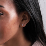 Sweet three dot bar shaped stud earrings - one dot for each decade. They are presented in a unique message bottle on a card that reads "can't believe you're 30"
