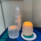 Crystal Selenite Cylinder T-Light