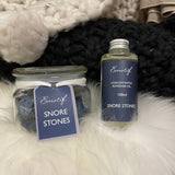 Aromatherapy Gift Set - Snore Stones with Refresher Oil The best selling relaxing Snore Stones now come in a gift set with the refresher oil. Comes in a lovely gift box making it the perfect gift for a friend or family member. Great for Christmas!
