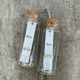 Attic Creations - giftings life's precious moments since 2010;    Message in a Bottle Sterling Silver Earrings handmade in Devon Style - Silver & Gold butterfly shaped stud earrings Quote on the card - 'Besties'