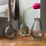 Biba Small Grey Glass Bottle Vases - 3 styles