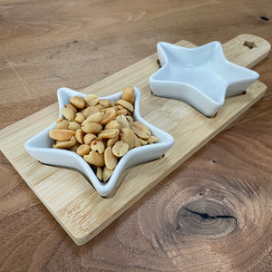 Wooden Serving Board with Star Dishes - Small