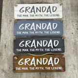 Made in the UK by Giggle Gift Co. Wooden L29.5cm Hanging Sign "Grandad - the man, the myth, the legend."