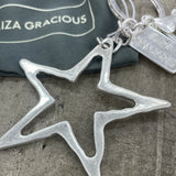 Eliza Gracious - Open Star Keyring | Pale Gold & Burnished Silver