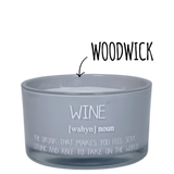 Scented Soy Woodwick Candle - Wine noun quote