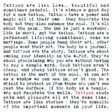 Wise Words Quotable Card - 'Tattoo'