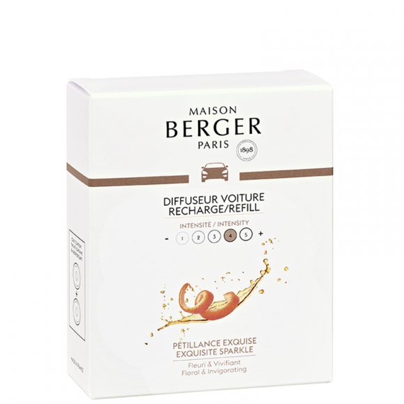 Maison Berger - Car Diffuser Set of 2 Refills  Fragrance - Exquiste Sparkle  *BEST SELLER*