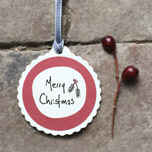 East of India - 'Merry Christmas' Round Gift Tag 2210