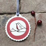 East of India - Robin Round Christmas Gift Tag