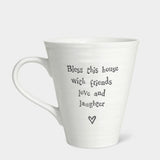East of India 4160 -Quotable Mug for a Friend ; Bless this house with friends love and laughter.