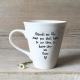 East of India Quotable Mug Collection Endearing message to make these a perfect gift for someone special; 'Friends are like stars you don't have to see them to know they are there' 4162