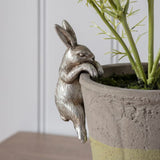 Pot Hangers adding character to your Planter or vase; Pippa Hare Pot Hanger H11cm - Silver