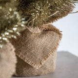 Small Gold Glitter Pine with Jute Bag