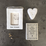 East of India - Matchbox Porcelain Small Pawprint Heart - best friends leave pawprints on our hearts - 5662
