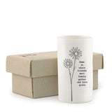 east of india Porcelain vase - 'Home is where friends meet, family gather and love grows'