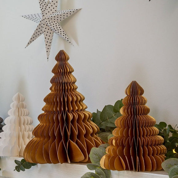 retreat Gold Honeycomb Paper Trees 23AW62