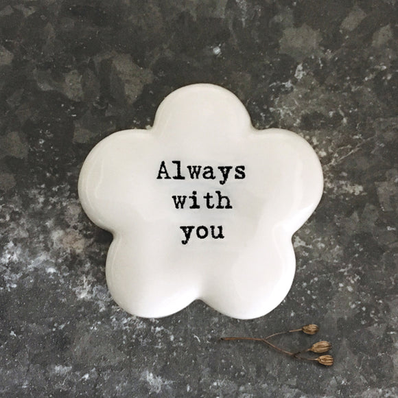 East of India - White Flower Pebble 'Always with You'