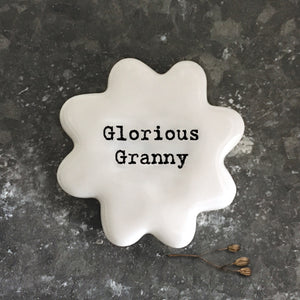 East of India - White Flower Pebble 'Glorious Granny'