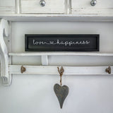 Retreat - Black Framed 'Love & Happiness' Sign 20SS25