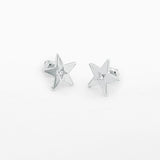 Life Charms the Thoughtful Jewellery Co. Silver plated stud hypoallergenic Earrings collection; Starburst design