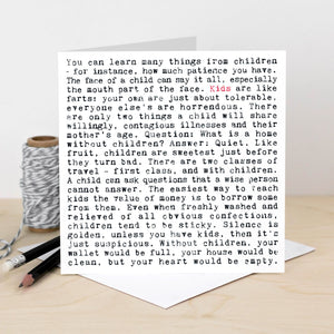 Kids Wise Words Quotes Card GC688