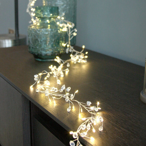 Illuminating ideas by Lightstyle London; Crystal Cluster Light Chain  Mains 3m or Battery 1.8m operated 