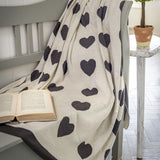 Retreat - Reversible Charcoal & Ivory Heart Throw | 20SS32