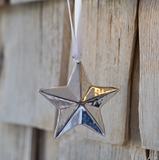 Silver Star Hanging Decoration