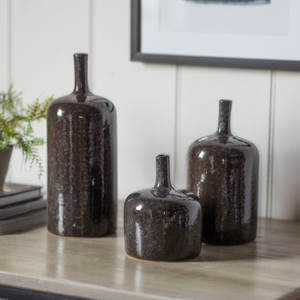 Gallery Direct Vormark Grey vases available in 3 sizes, look great together as a group or individual