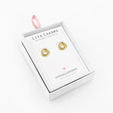 Life Charm earrings gold swirl knot design E196G