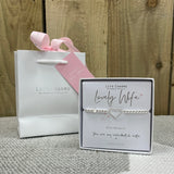 Lovely Wife LC Bracelet in it's gift box (included) with matching Life Charm Gift Bag (sold separately for £2)