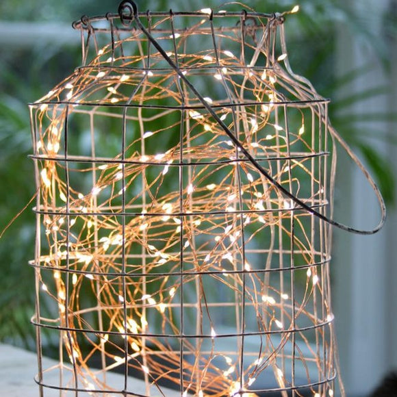 Illuminating ideas by Lightstyle London; Copper 2m Cascade 200LED Mains Light Chain  *Best sellers*
