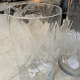 Clear Glass Cylinder Optic Flower Vase