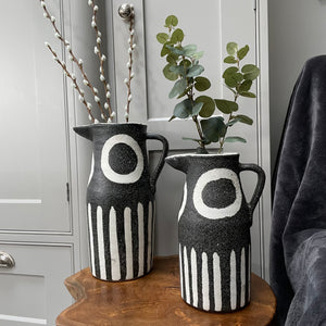 Doodles Black & White Spotted Pitcher